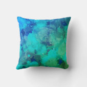 抽象芸術アートパープルブルーパターン クッション (裏面)