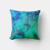 抽象芸術アートパープルブルーパターン クッション (正面)