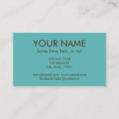 抽象芸術アートビジネスカードカッパーパティナアクア 名刺 (裏面)