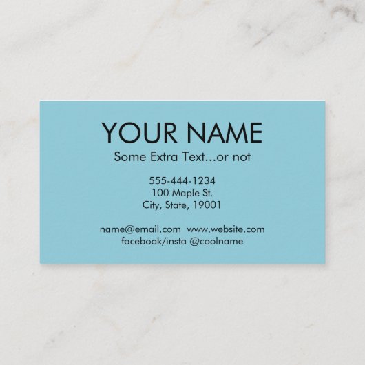 抽象芸術アートビジネスカードガーデンフローラブルー 名刺 (裏面)