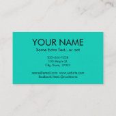 抽象芸術アートビジネスカードピンクターコイズオレンジ 名刺 (裏面)