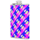 抽象芸術アートピンクとブルー王室の フラスク (左)