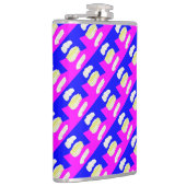 抽象芸術アートピンクとブルー王室の フラスク (右)