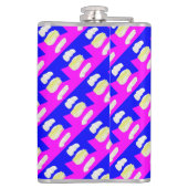 抽象芸術アートピンクとブルー王室の フラスク (裏面)