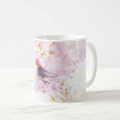 抽象芸術アートピンクガーリー コーヒーマグカップ (正面右)