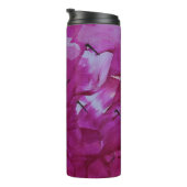 抽象芸術アートピンクティール（緑がかった色）トラベルタンブラー タンブラー (回転右)