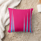 抽象芸術アートピンクブルーホワイトミニマリズム クッション (ブランケット)