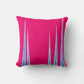 抽象芸術アートピンクブルーホワイトミニマリズム クッション (正面)