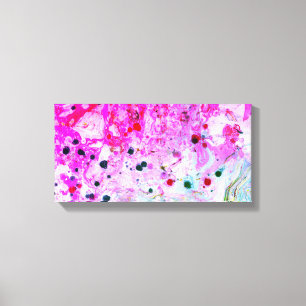 抽象芸術アートピンクレッドグリーンモダントレンディー キャンバスプリント