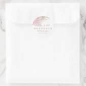 抽象芸術アートピンク&金ゴールド卒業 ラウンドシール (バッグ)