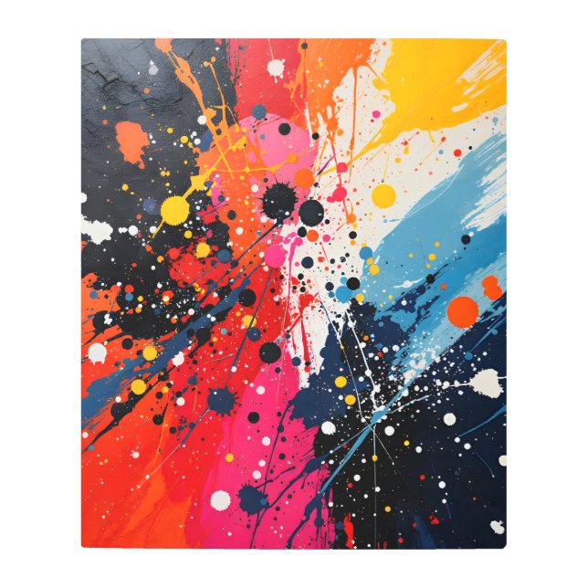 抽象芸術アートファームハウスベッドルーム メタルプリント (正面)