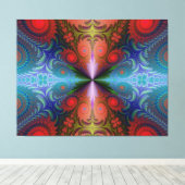 抽象芸術アートフラクタルキャンバスアート キャンバスプリント (インサイチュ (ウッドフロア))