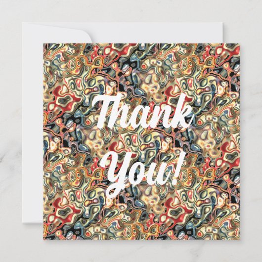 抽象芸術アートフラットグリーティングカード カード (正面)