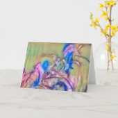 抽象芸術アートフラワーアートノートカード カード (黄色い花)