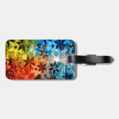 抽象芸術アートフラワーパターン#4 ラゲッジタグ (裏面横)