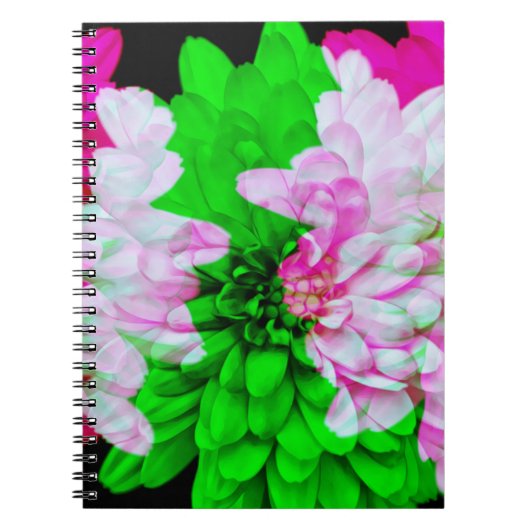 抽象芸術アートフラワー花びらジャーナルノートブック ノートブック (正面)