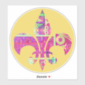 抽象芸術アートフルーアデリラウンドステッカー シール (シート)