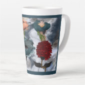 抽象芸術アートフローラ カフェラテマグ (右アングル)