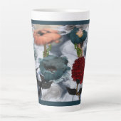 抽象芸術アートフローラ カフェラテマグ (正面)