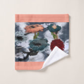 抽象芸術アートフローラ バスタオルセット (ウォッシュタオル)