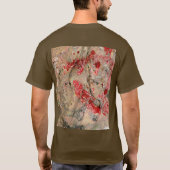 抽象芸術アートブラウンカラーカスタマイズテンプレート Tシャツ (裏面)