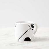 抽象芸術アートブラシストローク エスプレッソカップ (正面右)