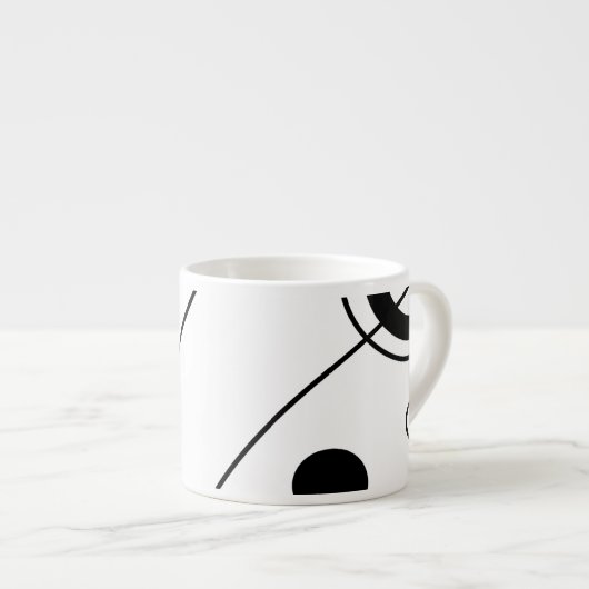 抽象芸術アートブラシストローク エスプレッソカップ (正面右)