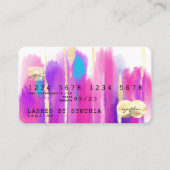 抽象芸術アートブラシBOHOクレジットカード 名刺 (正面)