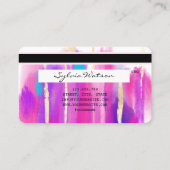 抽象芸術アートブラシBOHOクレジットカード 名刺 (裏面)