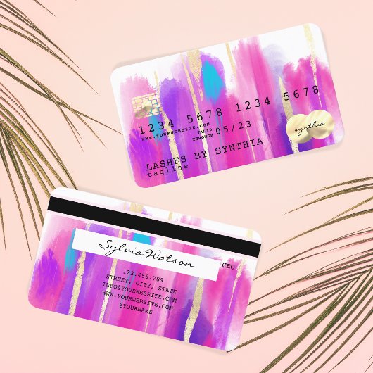 抽象芸術アートブラシBOHOクレジットカード 名刺