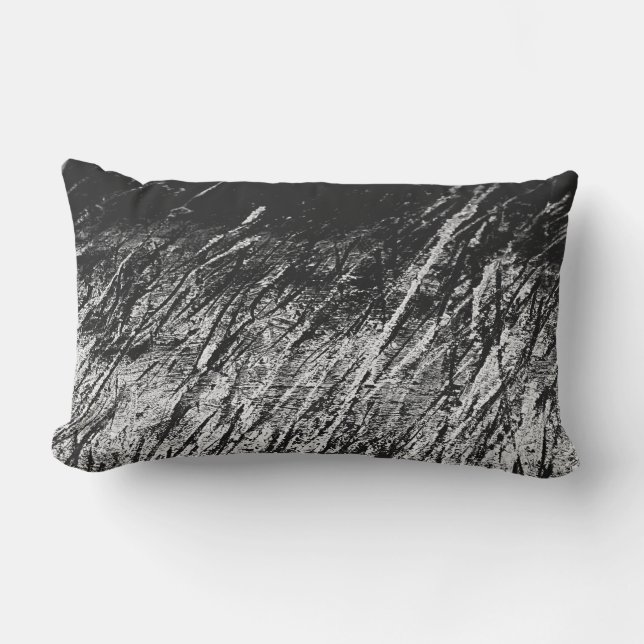 抽象芸術アートブラックとホワイト アウトドアクッション (正面)