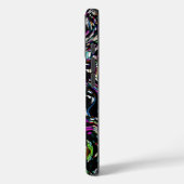 抽象芸術アートブラックスワールパープル Case-Mate iPhoneケース (裏面 / 左)