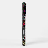 抽象芸術アートブラックスワールレッド iPhoneケース (右側面)