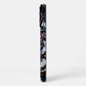 抽象芸術アートブラックスワールレッド iPhoneケース (左側面)