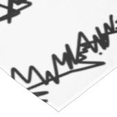 抽象芸術アートブラック&ホワイトのミニマリズム テーブルクロス (アングル)