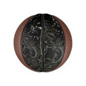 抽象芸術アートブラック ミニバスケットボール (縦)