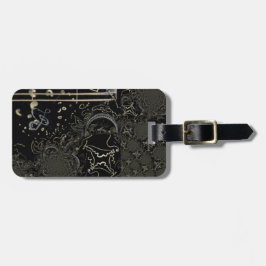 抽象芸術アートブラック ラゲッジタグ