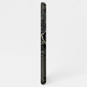 抽象芸術アートブラック iPhoneケース (左側)