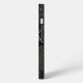 抽象芸術アートブラック iPhoneケース (左側面)