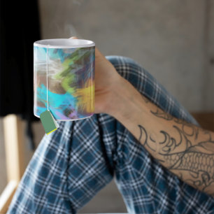 抽象芸術アートブラッシュストロークコーヒーマグ コーヒーマグカップ