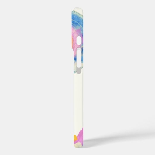 抽象芸術アートブルーと黄色の水色名 Case-Mate iPhoneケース (裏面 / 左)