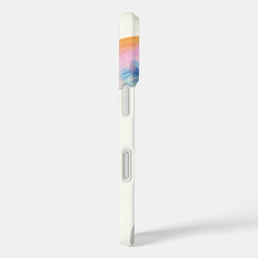 抽象芸術アートブルーと黄色の水色名 Case-Mate iPhoneケース (裏面 / 右)