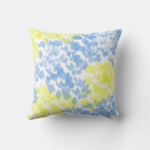 抽象芸術アートブルーイエローホワイトミニマリズム クッション (裏面)