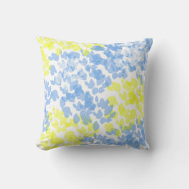 抽象芸術アートブルーイエローホワイトミニマリズム クッション