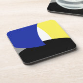抽象芸術アートブルーイエロー コースター (左側)