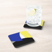 抽象芸術アートブルーイエロー コースター (右側)