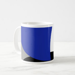 抽象芸術アートブルーイエロー コーヒーマグカップ