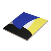 抽象芸術アートブルーイエロー タイル (側面)