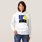 抽象芸術アートブルーイエロー パーカ (正面フル)