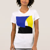 抽象芸術アートブルーイエロー Tシャツ (正面)